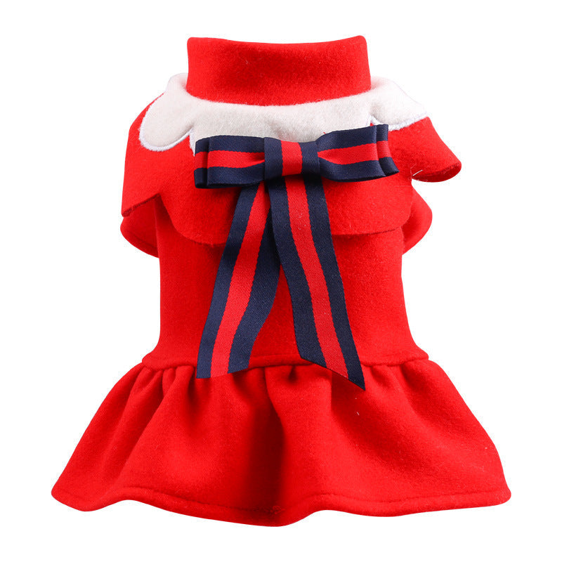 Pet Dog Cat Autumn And Winter Woolen Cloth Student British Style Cat And Aat Costume - Pets Crazy Shops