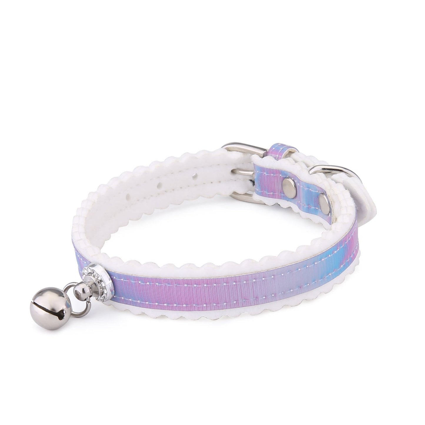New Pet Traction Cat Collar Gradient Color Cat Bell Collar Pet Dog Collar - Pets Crazy Shops