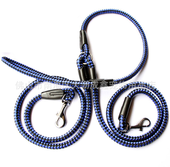 Double-Ended Traction Rope For Walking The Dog Hand-Double-Ended Traction Rope One Plus Two Leash Collar Pet Supplies Dog Collar - Pets Crazy Shops