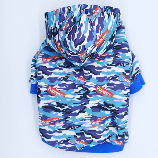Camouflage Pet Hoodie With Print Pet Outfit - Pets Crazy Shops