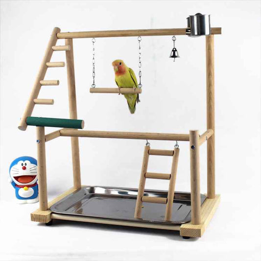 Bird Stand Stand Desktop Training Cockatiel Playground Bird Toy Swing Climbing Ladder Bird Gear Supplies  -  - Pets Crazy Shops -