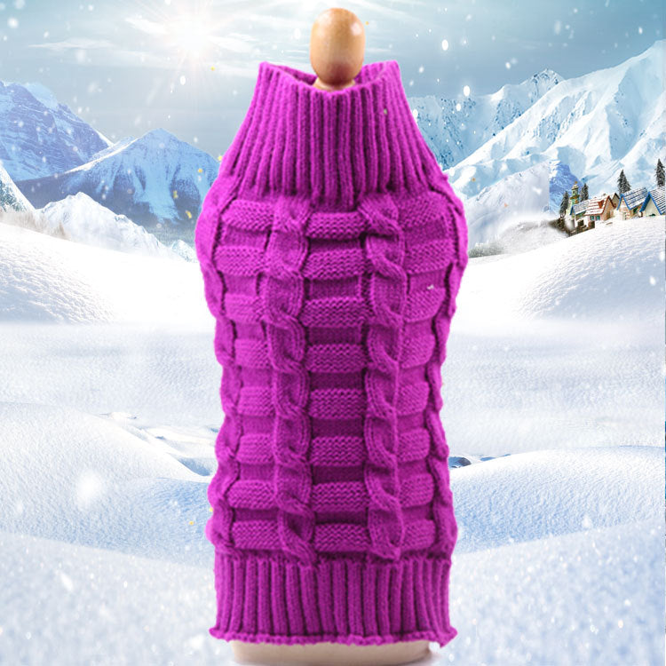 Cashmere Twisted Rope Pet Sweater, Dog Clothes, Pet Products - Pets Crazy Shops