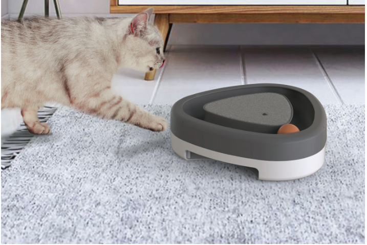 Pet Cat Self-hey Toy Smart Funny Cat Triangle Turntable Electric Toy Cat Scratcher - Pets Crazy Shops