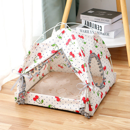 Cat Tent Cat Cat House Enclosed Pet Bed - Pets Crazy Shops