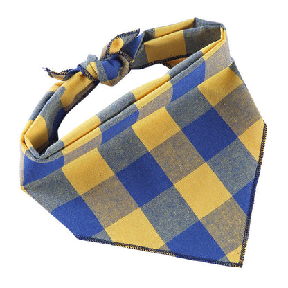 Adjustable Dog Bandana Cotton Pet Neckerchief Cat Triangle Scarf Soft Saliva Towel Small Medium Large Dog Accessories - Pets Crazy Shops