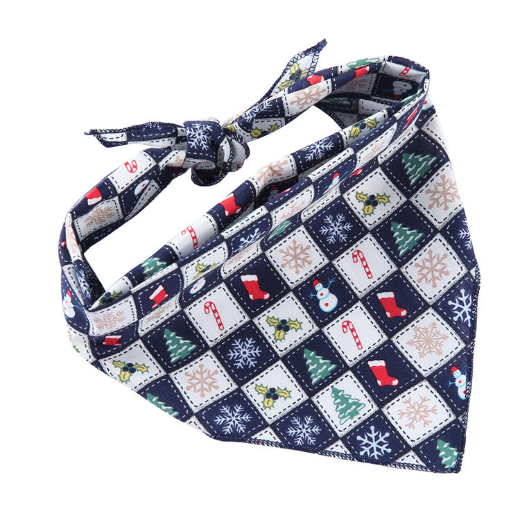 Adjustable Dog Bandana Cotton Pet Neckerchief Cat Triangle Scarf Soft Saliva Towel Small Medium Large Dog Accessories - Pets Crazy Shops