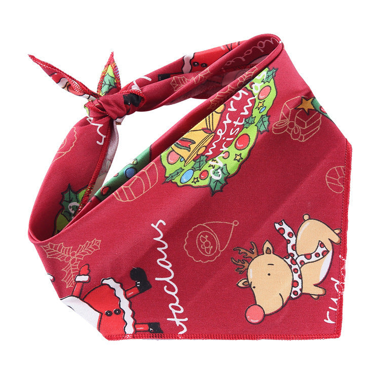 Adjustable Dog Bandana Cotton Pet Neckerchief Cat Triangle Scarf Soft Saliva Towel Small Medium Large Dog Accessories - Pets Crazy Shops