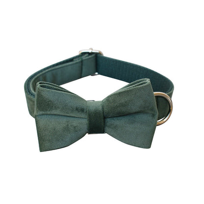 Green Velvet Dog Collar Dog Leash Pet Collar - Pets Crazy Shops
