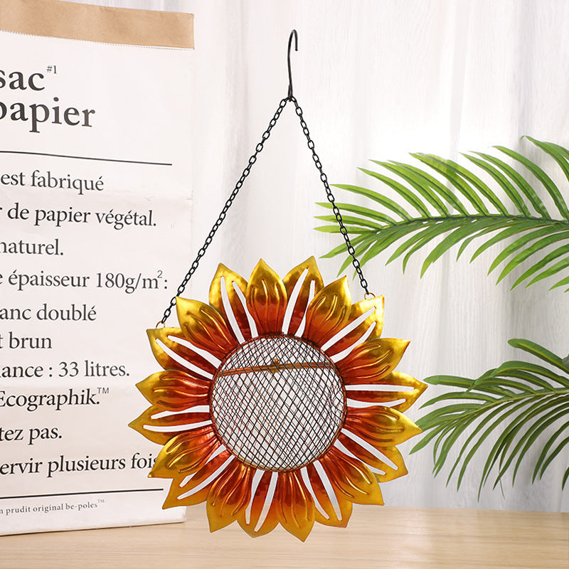 Wrought Iron Metal Flower-Shaped Bird Feeder - Pets Crazy Shops