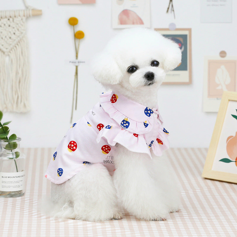 Pet Clothes Puppy Clothes Thin Pet Clothes Teddy Dog Cat Clothes Spring - Pets Crazy Shops