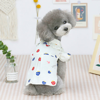 Pet Clothes Puppy Clothes Thin Pet Clothes Teddy Dog Cat Clothes Spring - Pets Crazy Shops