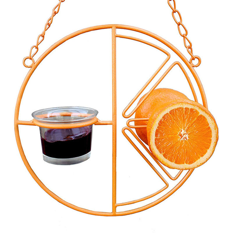 Oriole Bird Feeder Orange Fruit Outdoor Garden Metal Hanging Drinking Grape Jelly Container Farm Hummingbird Automatic Portable - Pets Crazy Shops