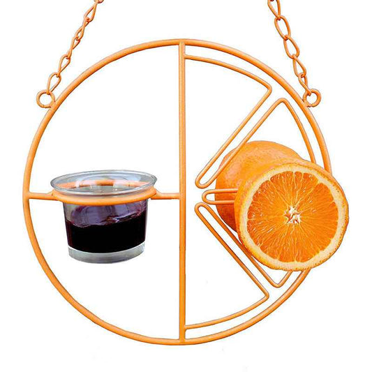 Oriole Bird Feeder Orange Fruit Outdoor Garden Metal Hanging Drinking Grape Jelly Container Farm Hummingbird Automatic Portable  -  - Pets Crazy Shops -