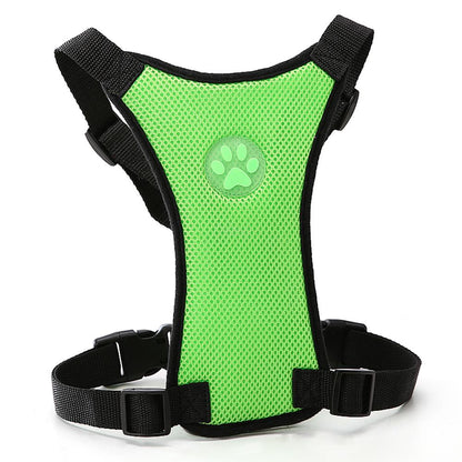Dog supplies Breathable mesh chest straps Pet car safety chest back - Pets Crazy Shops