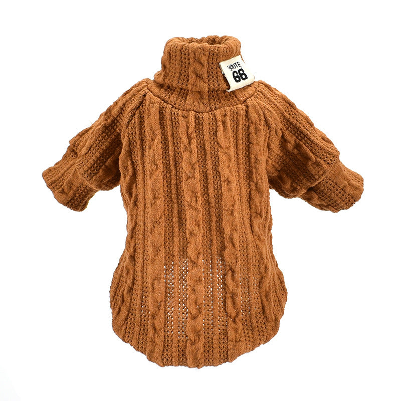 Pet Turtleneck Knitted Sweater Winter Dog Cat Keep Warm - Pets Crazy Shops