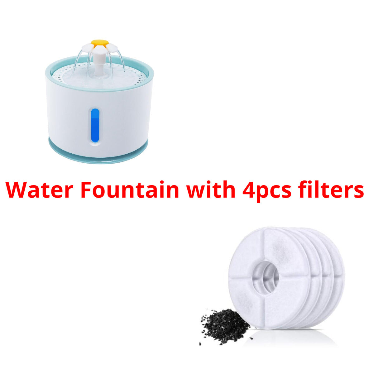Automatic Pet Cat Water Fountain With LED Lighting USB Dogs Cats Mute Drinker Feeder Bowl Drinking Dispenser - Pets Crazy Shops