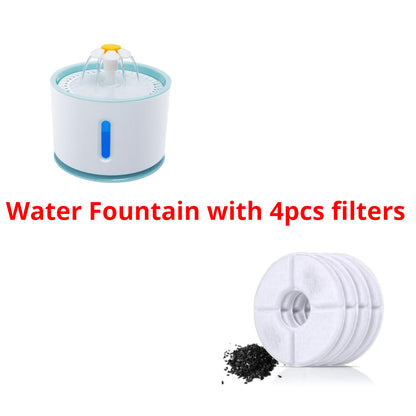 Automatic Pet Cat Water Fountain With LED Lighting USB Dogs Cats Mute Drinker Feeder Bowl Drinking Dispenser - Pets Crazy Shops
