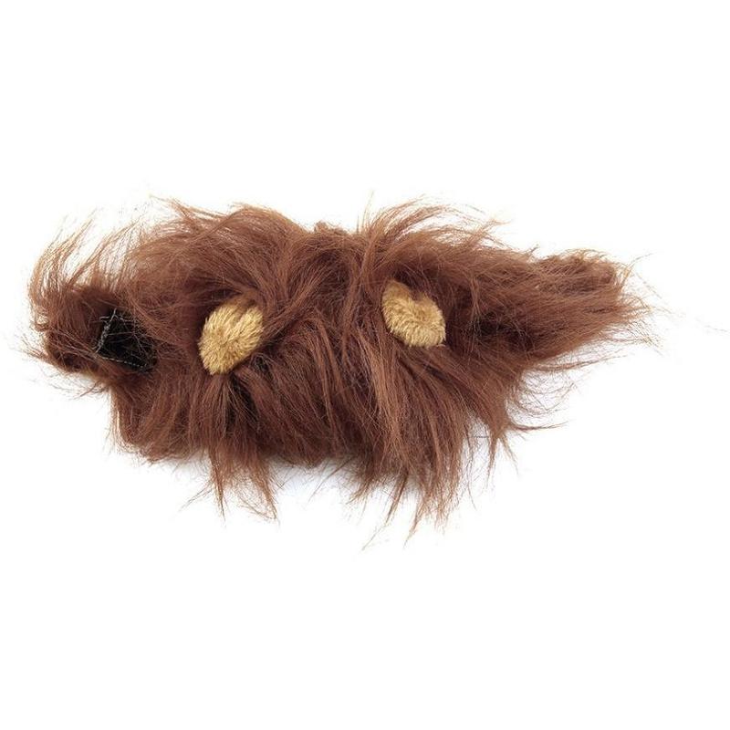 Funny Pet Hat For Small Dogs Cats Hat Emulation Lion Hair Mane Ears Head Cap Scarf Pet Halloween Festival Costume - Pets Crazy Shops