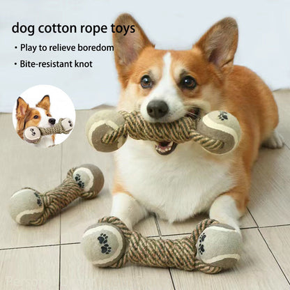 Pet Dog Toys For Large Small Dogs Toy Interactive Cotton Rope Mini Dog Toys Ball For Dogs Accessories Toothbrush Chew Premium Cotton-Poly Tug Toy For Dogs Interactive Rope Dog Toy For Medium Dogs - Pets Crazy Shops