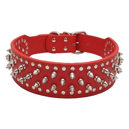 Pet collar large dog rivet collar - Pets Crazy Shops