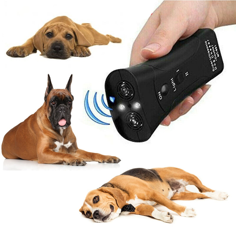 3-in-1 Anti Barking Dog Training Device Ultrasonic Dog Training Repeller  LED Flashlight - Pets Crazy Shops