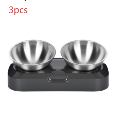 Pet Stainless Steel Bowl Pet Double Night - Pets Crazy Shops