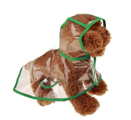 1Pc Transparent Waterproof Dog Clothes Transparent Rain Coat Pet Clothes Puppy Raincoat Hoody Clothing For Dogs - Pets Crazy Shops