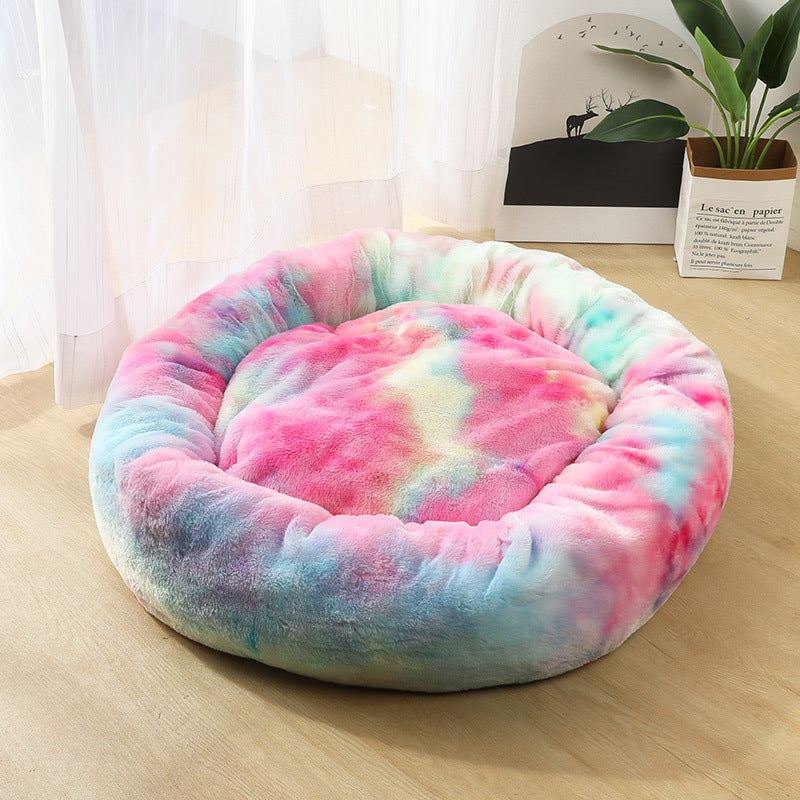 Dog Beds For Small Dogs Round Plush Cat Litter Kennel Pet Nest Mat Puppy Beds - Pets Crazy Shops