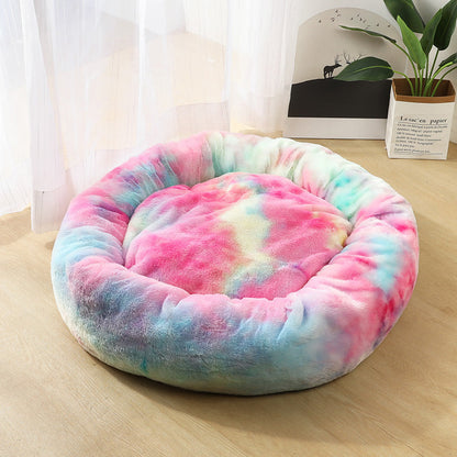 Dog Beds For Small Dogs Round Plush Cat Litter Kennel Pet Nest Mat Puppy Beds - Pets Crazy Shops