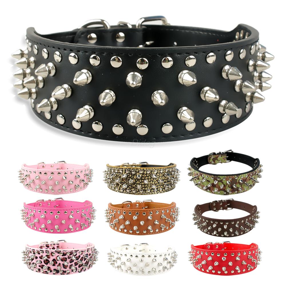 Pet collar large dog rivet collar - Pets Crazy Shops