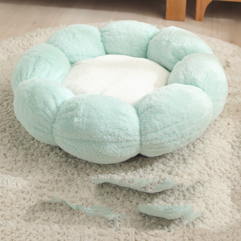 Pet Bed Mat New Pet Soft Dog Cat Blanket  Flower Shaped Doghouse - Pets Crazy Shops