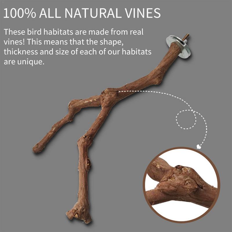 Bird Standing Stick Wild Grape Wood Grinding Claw Stick Perching Stick - Pets Crazy Shops