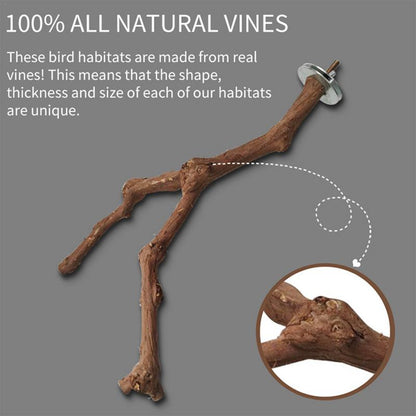 Bird Standing Stick Wild Grape Wood Grinding Claw Stick Perching Stick - Pets Crazy Shops