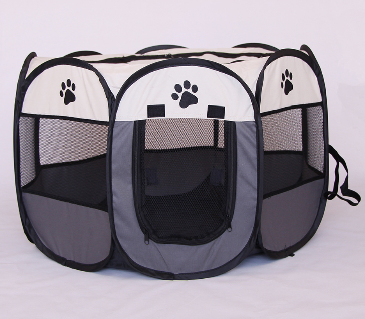 Fast folding octagonal pet fence, 600D Oxford cloth, waterproof and catching cat, dog cage, pet cage - Pets Crazy Shops