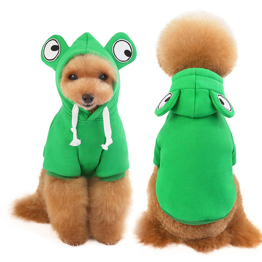 Frog Dog Small Medium Sweater Fleece Clothes Pet Products - Pets Crazy Shops