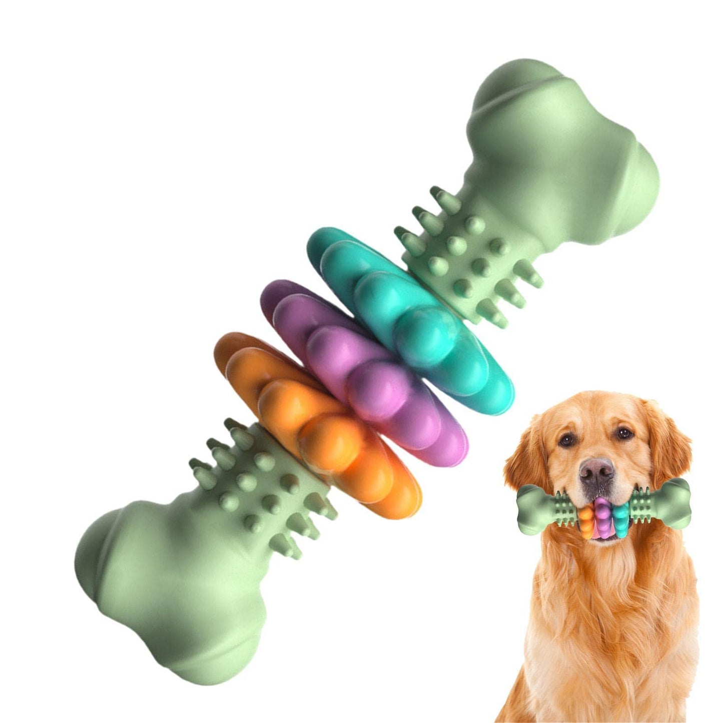 Dog Chew Toy Dog Bone Type  Dogs Teeth Cleaning Toys Indestructible TPR Bone Chewing Bite Resistant Teething Toys  Pet Products - Pets Crazy Shops