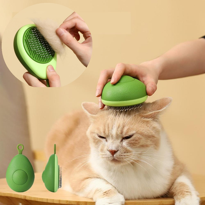Creative Cat Grooming Comb Portable Massage Brush One-Button Remove Floating Hair Scraper Cats Dogs Pet Self Cleaning Tool Accessories - Pets Crazy Shops