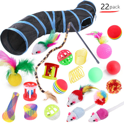 Cat Toy Set Funny Cat Assembled Toys Cat Tunnel Cat Tunnel Pet Supplies - Pets Crazy Shops