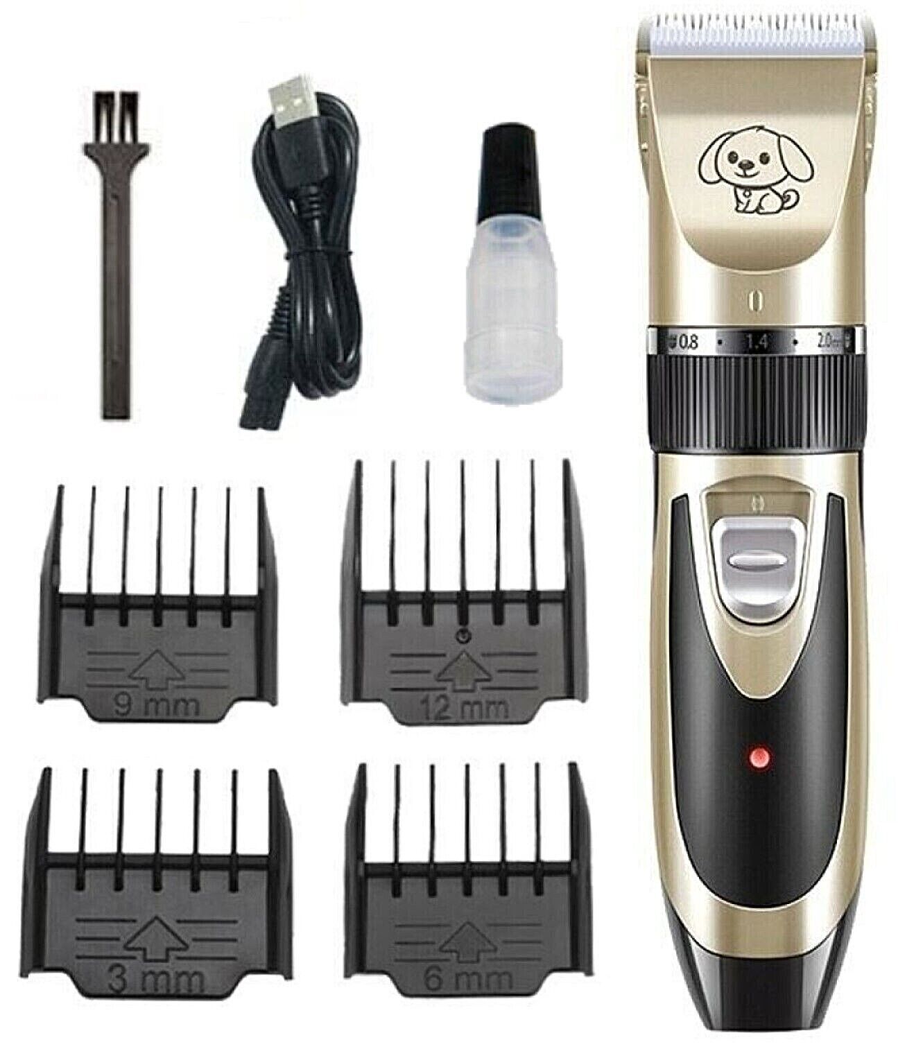 Professional Electric Pet Dog Hair Trimmer Rechargeable Animal Grooming Clippers Cat Shaver Haitcut Machine 110-240V AC - Pets Crazy Shops