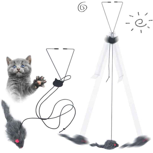 Pet Telescopic Hanging Door Small Mouse Pets Cat Toy  -  - Pets Crazy Shops -