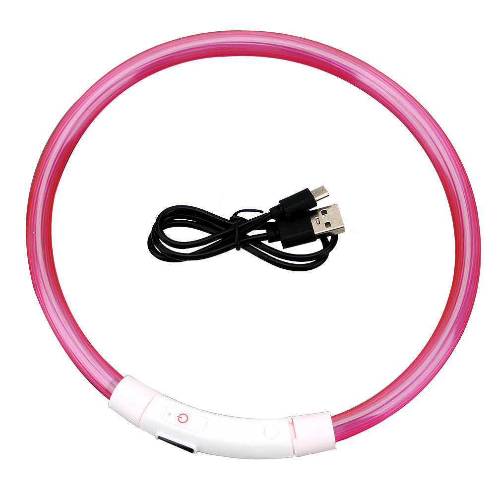 USB Rechargeable Pet Luminous Collar Three Flashing Modes - Pets Crazy Shops