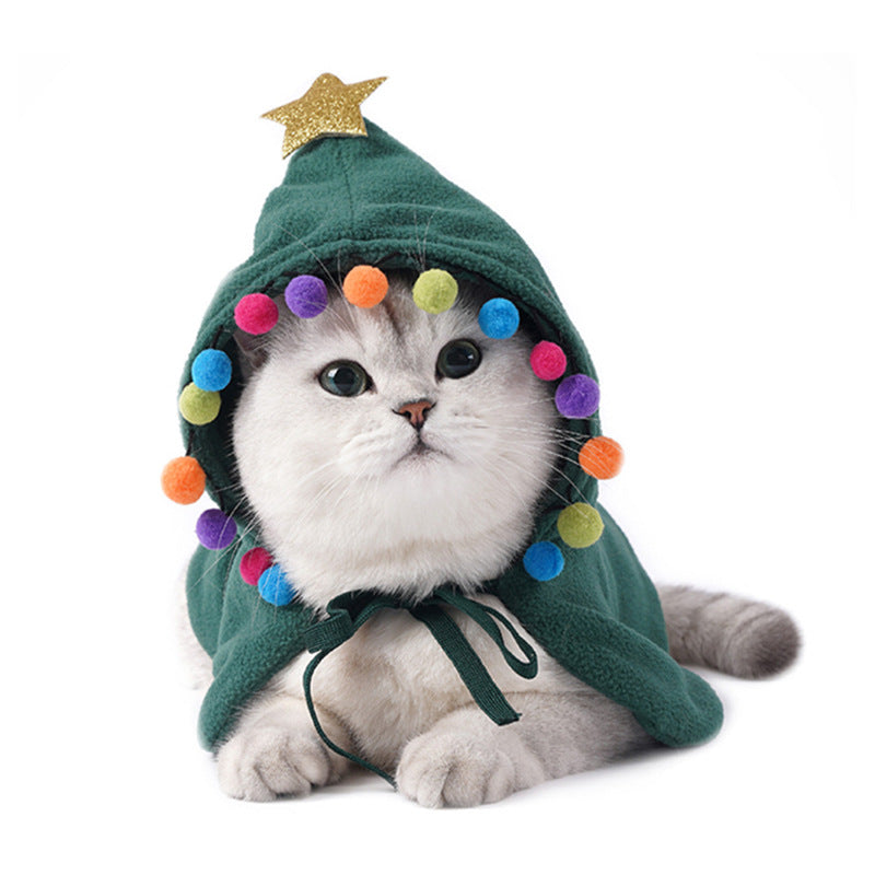 Cute Dog Cat Costume Christmas Cloak Halloween Disguise Cat - Pets Crazy Shops
