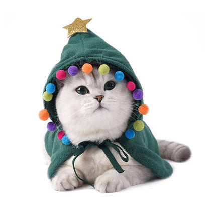 Cute Dog Cat Costume Christmas Cloak Halloween Disguise Cat - Pets Crazy Shops