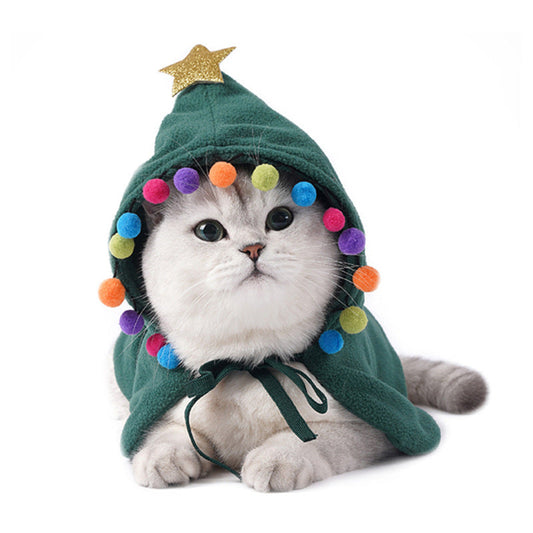 Cute Dog Cat Costume Christmas Cloak Halloween Disguise Cat - Pets Crazy Shops