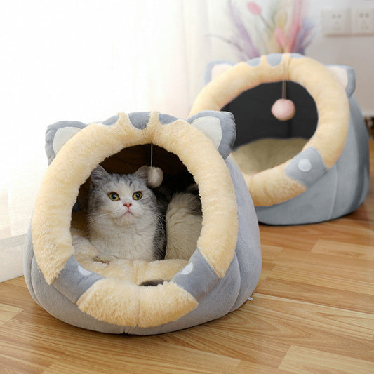 Cat House Villa Enclosed Cat Supplies Bed - Pets Crazy Shops