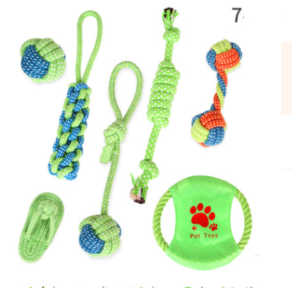 Molar supplies cotton rope toy cat and dog rope knot toy dog bite cleaning tooth toy set - Pets Crazy Shops