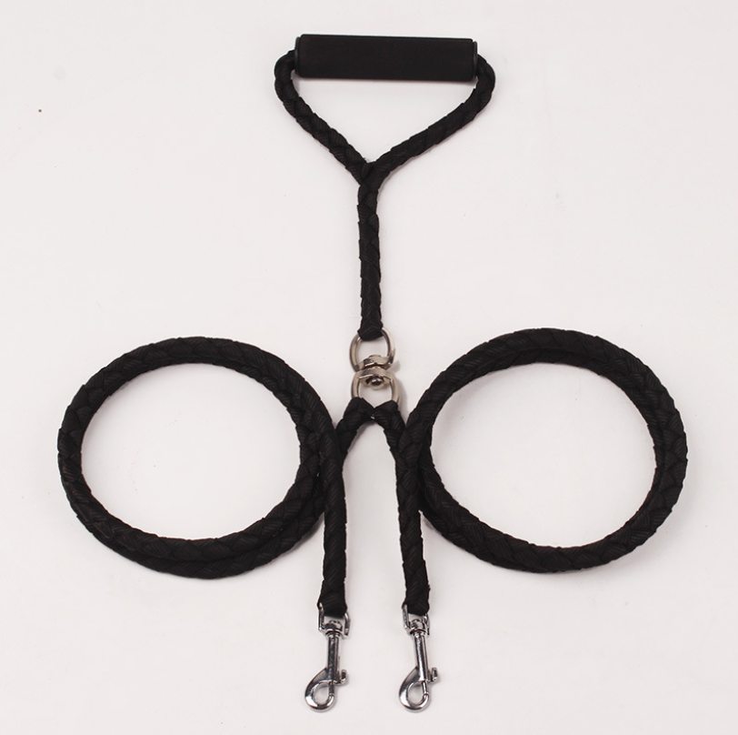 Pet Hand-knitted Traction Wear-resistant Dog Leash Double-ended Hand-knitted Braided Rope Outdoor Dog Leash - Pets Crazy Shops
