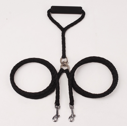 Pet Hand-knitted Traction Wear-resistant Dog Leash Double-ended Hand-knitted Braided Rope Outdoor Dog Leash - Pets Crazy Shops