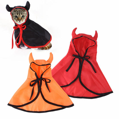 Halloween Pet Dog Cat Horn Cloak Cape - Pets Crazy Shops