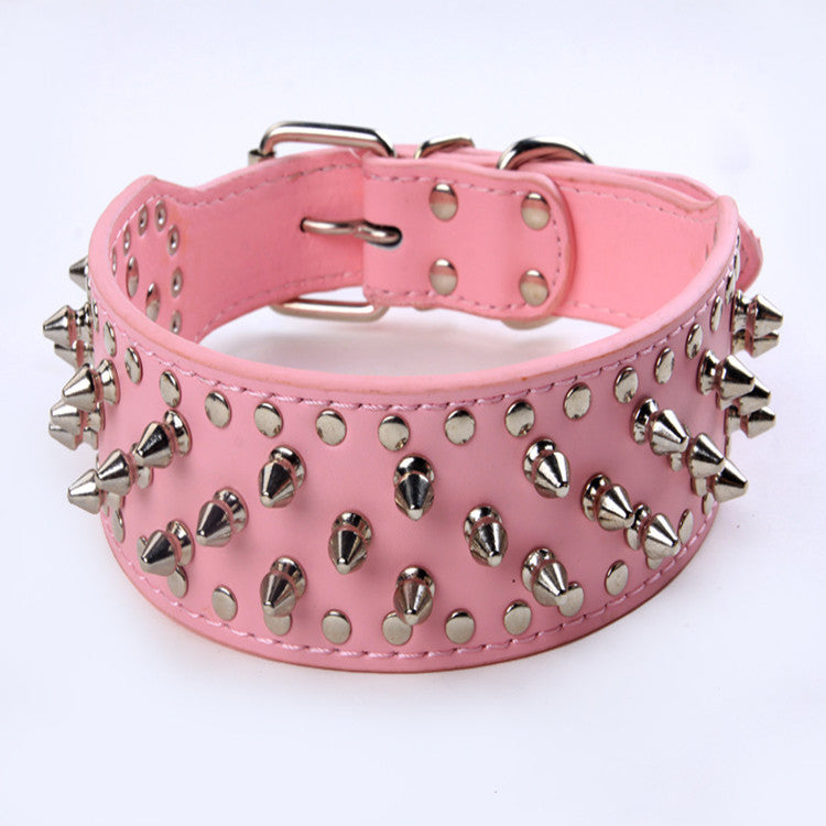 Pet collar large dog rivet collar - Pets Crazy Shops